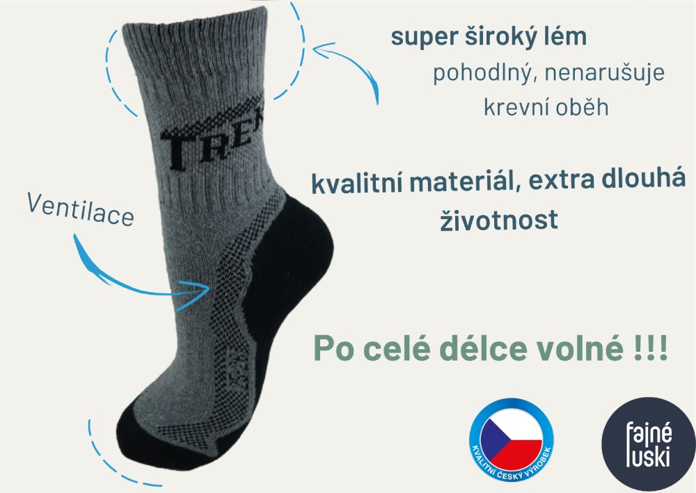 Trek termo ponožky 35-37 bílá