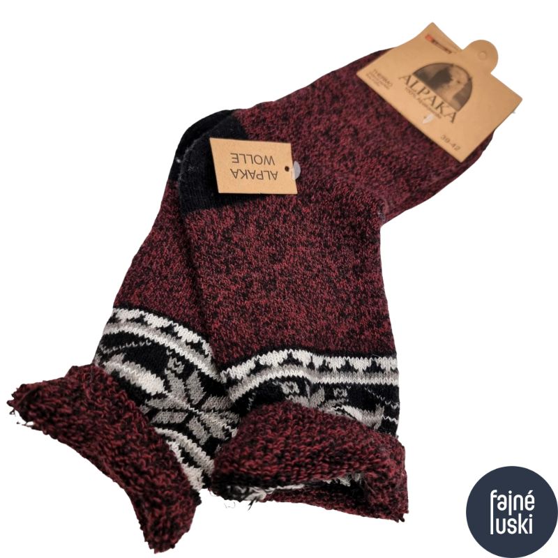 Dámské vlněné ponožky ALPACA vločka 3páry 