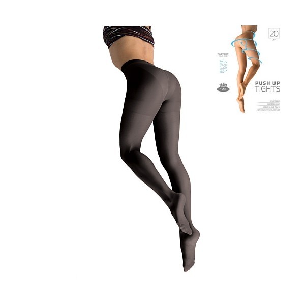 PUSH UP tights 20 DEN kompresní punčochové kalhoty Lady B černá XL