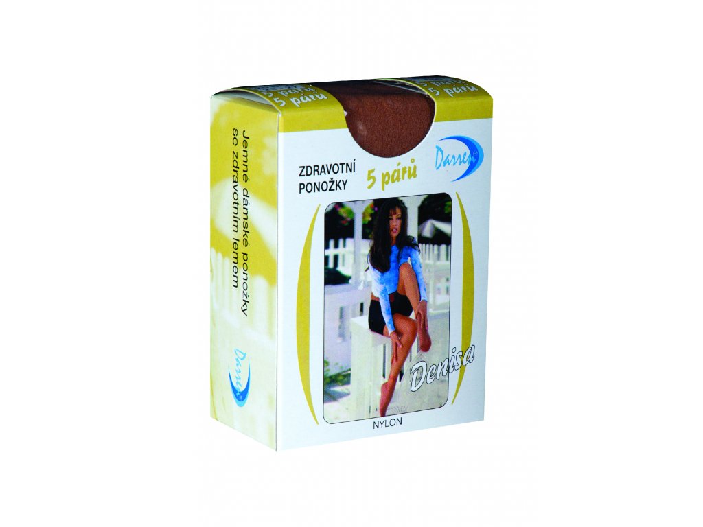Dámské punčochové podkolenky 20 DEN - 3 páry zdravotní lem