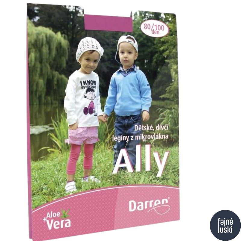 Legíny Darren ALLY z mikrovlákna - 80/100 DEN bílá 4-6 let