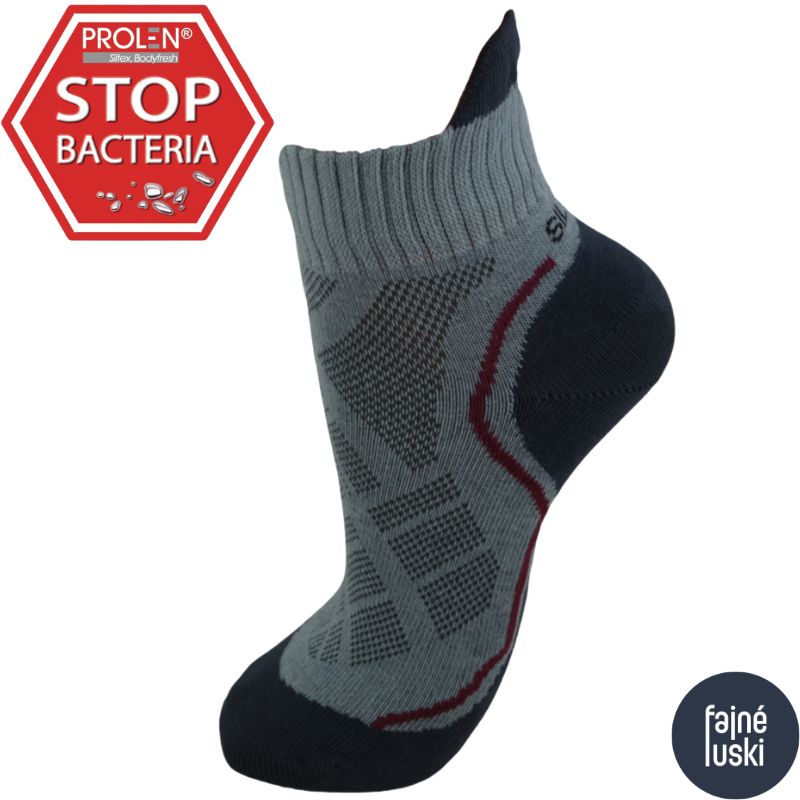 Bavlněné kotníkové ponožky stříbrné vlákno 