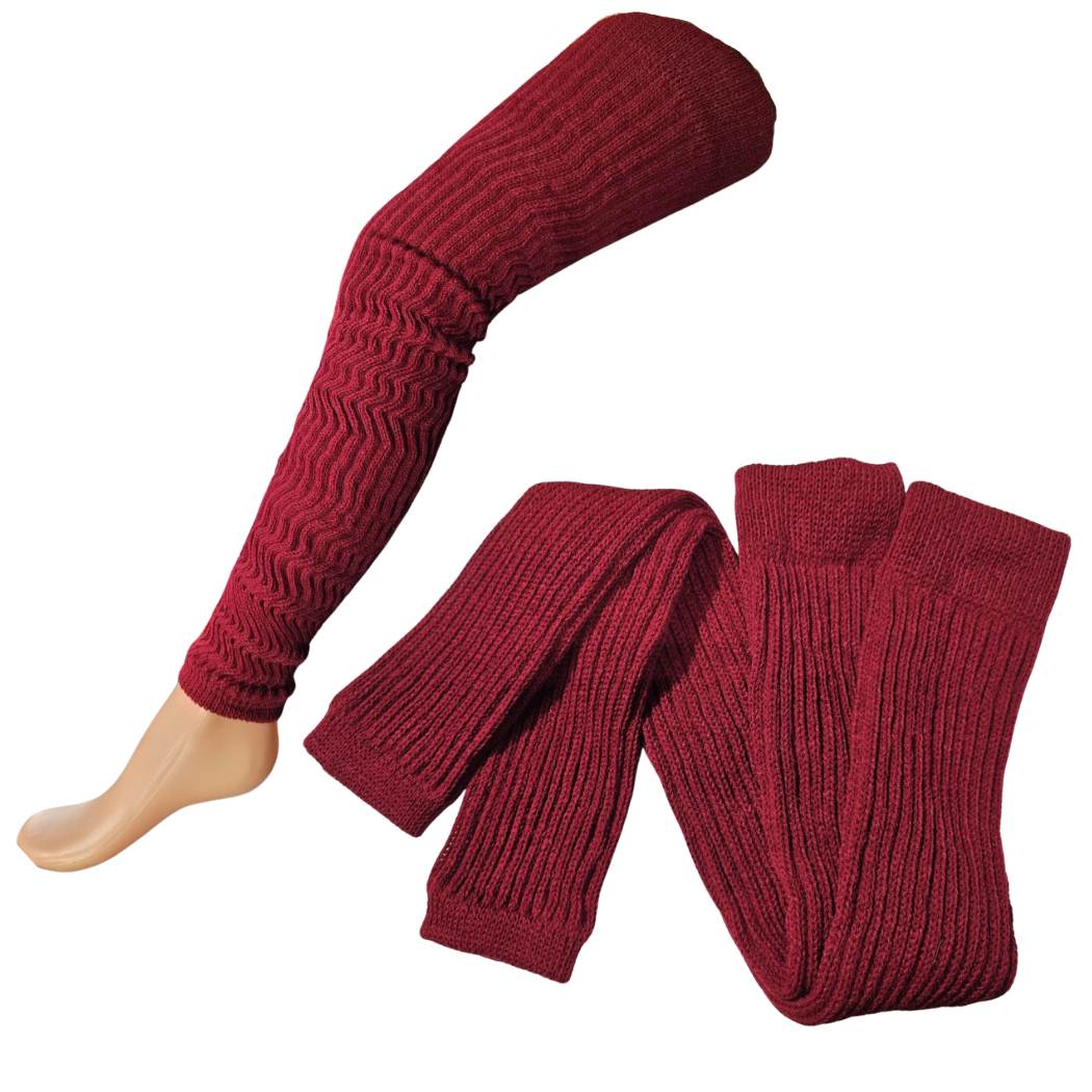 Návleky na nohy pletené dlouhé černá