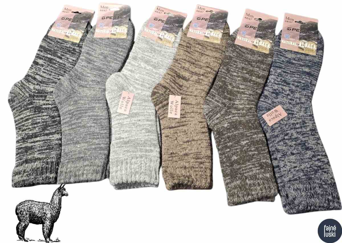 Pánské vlněné ponožky ALPACA 39-43 tmavě modrá