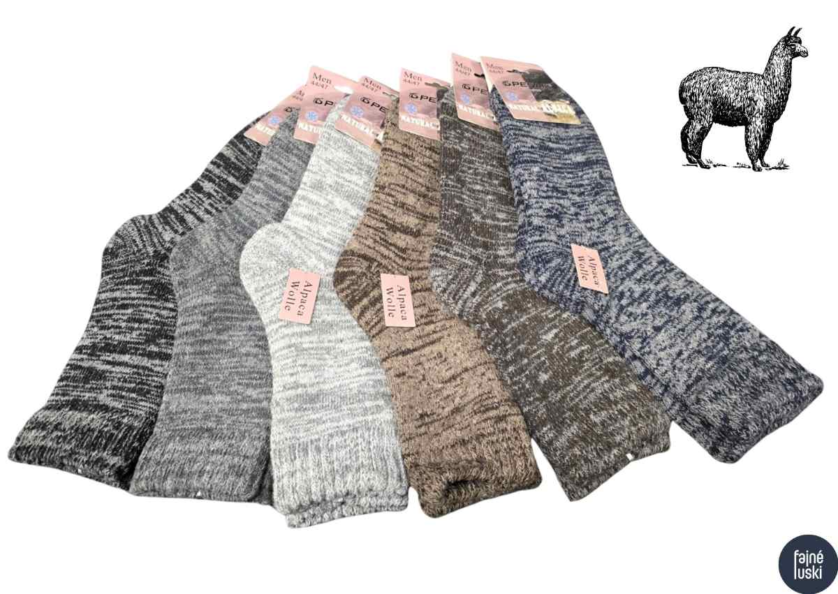 Pánské vlněné ponožky ALPACA 39-43 tmavě modrá
