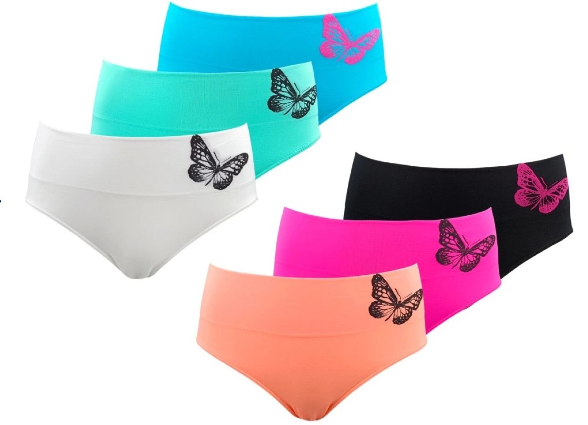 Dámské bezešvé kalhotky MOTÝL Grrenice-6796 XL/XXL modrá