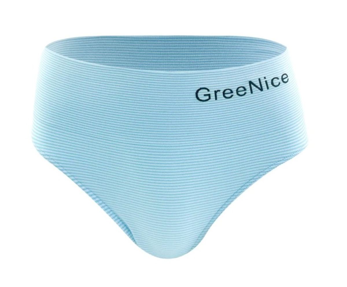 Dámské kalhotky vyšší střih bezešvé Greenice 2040 S/M tyrkys