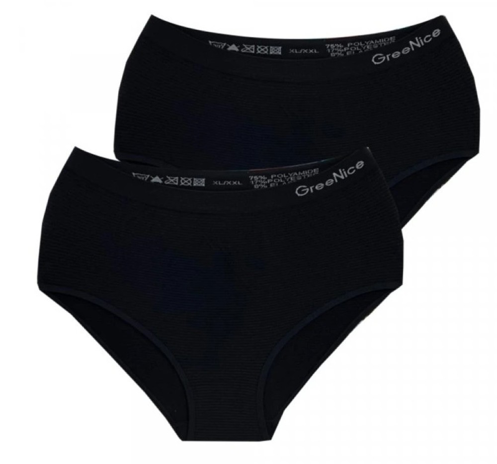 Bezešvé kalhotky velké velikosti  Greenice 6011 3XL/4XL černá