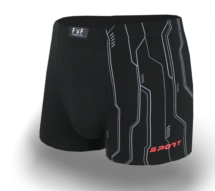 Pánské bambusové boxerky SPORT M6759 vel.L černá