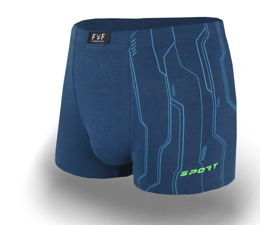 Pánské bambusové boxerky SPORT M6759 vel.3XL petrolejová