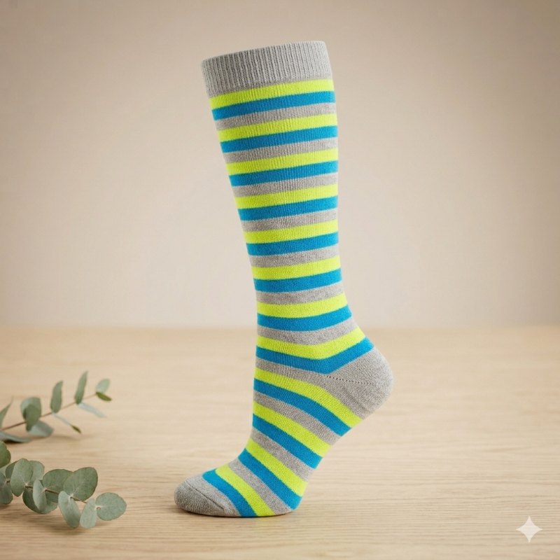 Bavlněné dětské podkolenky pruhované 27-29 b.č.2