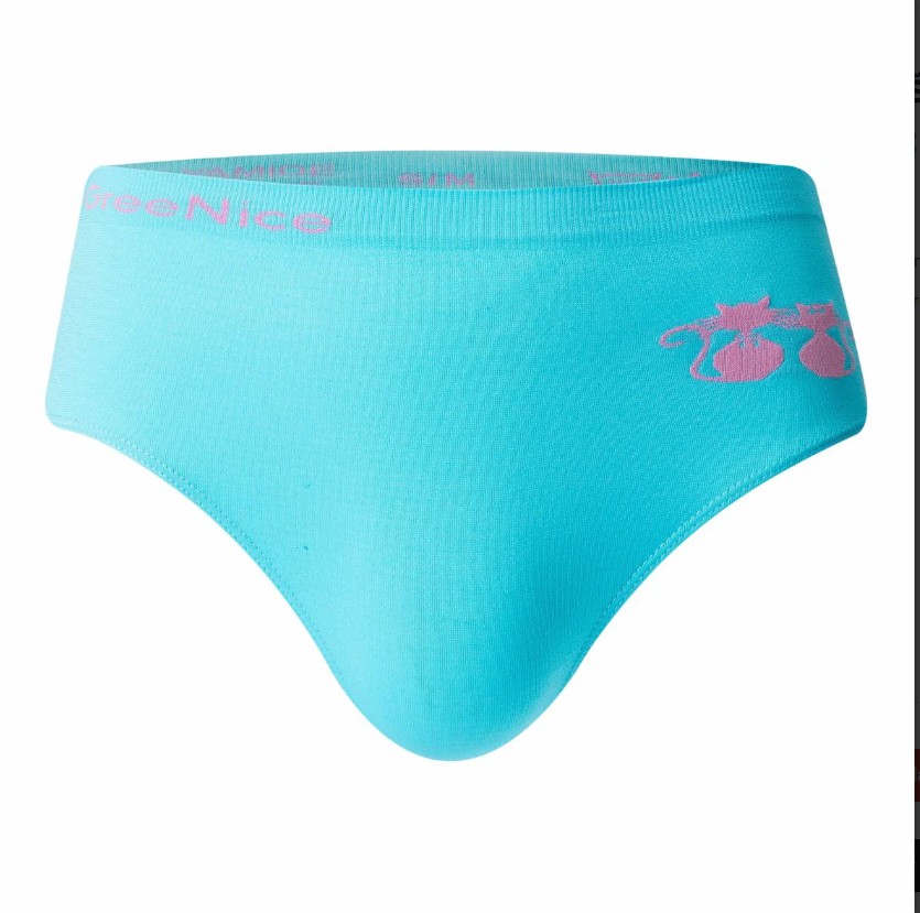 Dámské kalhotky bezešvé Greenice 6506 kočky S/M růžová