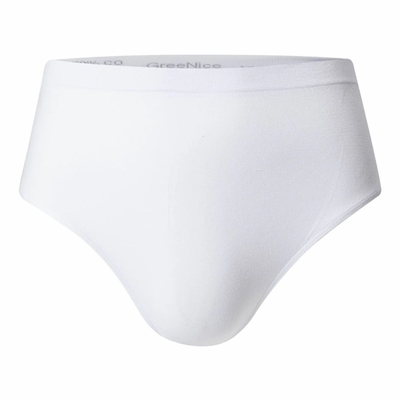 Bezešvé bavlněné elastické pohodlné kalhotky Greenice-6943 2XL/3XL bílá
