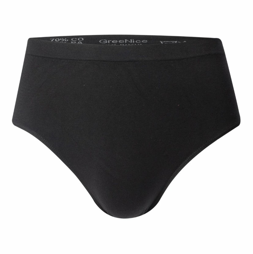 Bezešvé bavlněné elastické pohodlné kalhotky Greenice-6943 2XL/3Xl černá