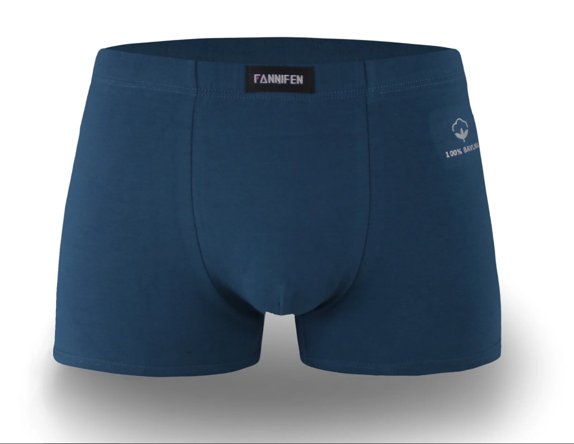 Pánské bavlněné boxerky Fannifen G585 vel.XL petrolejová