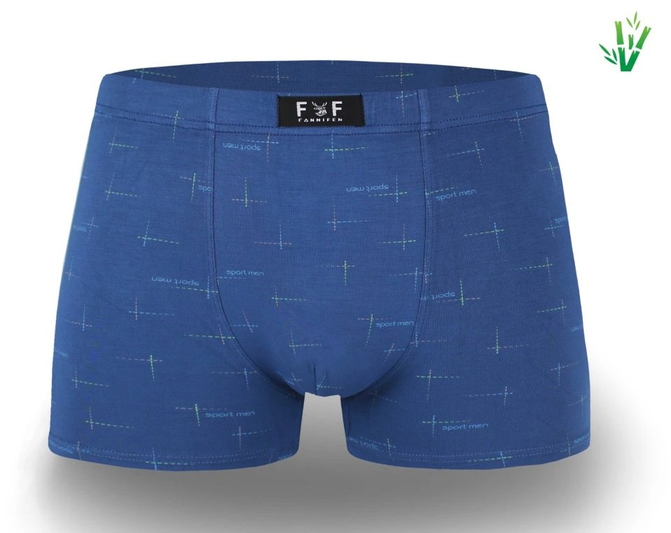Pánské bambusové boxerky M6782 vel.XL modrá