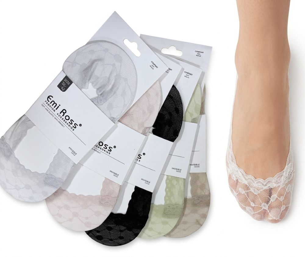 Krajkové ťapky do balerín se silikonem EMS-2316