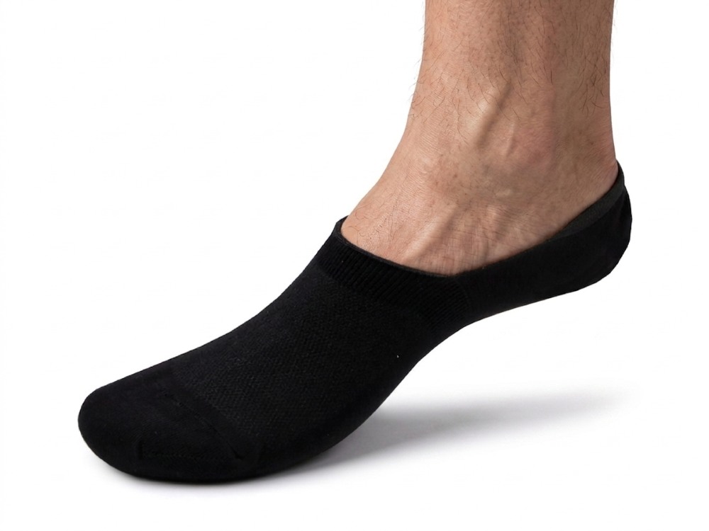 Pánské bavlněné neviditelné ponožky do tenisek černá 3 páry