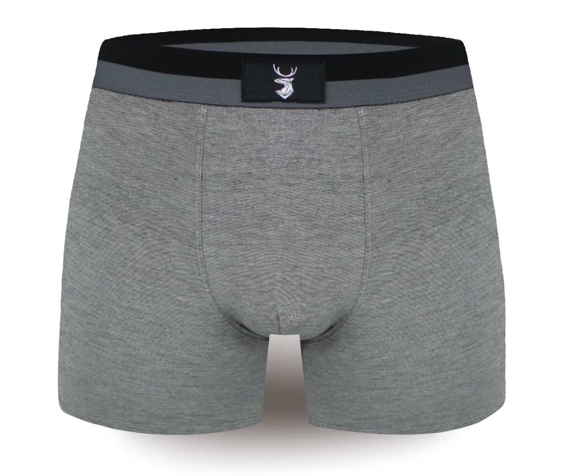 Pánské prodloužené bambusové boxerky M6799 XL modrá