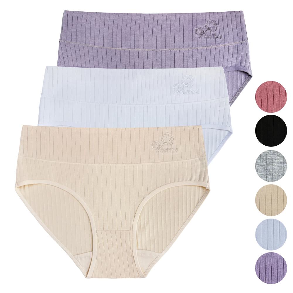 Dámské bavlněné pružné kalhotky s vysokým pasem Rose CZ8071 vel.XL tělová