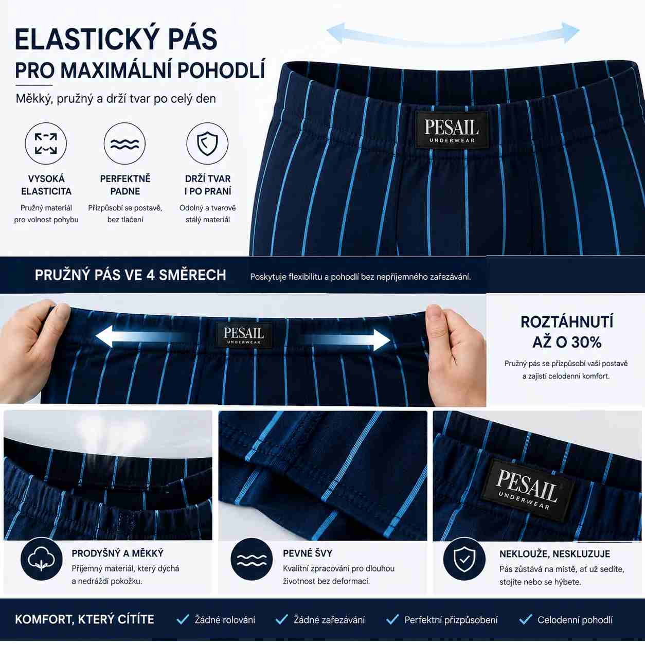 Pánské bavlněné boxerky Fannifen G55201 3XL bílá