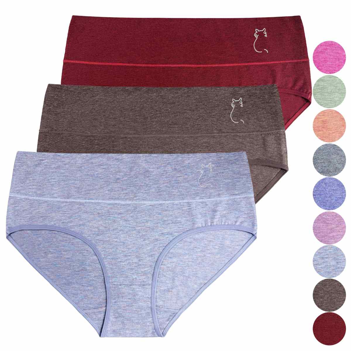 Dámské bavlněné kalhotky s klasickým střihem CZ8033 XXL růžová