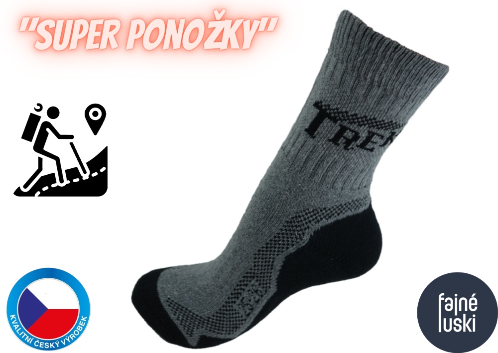 Trek termo ponožky 38-39 tmavě šedá