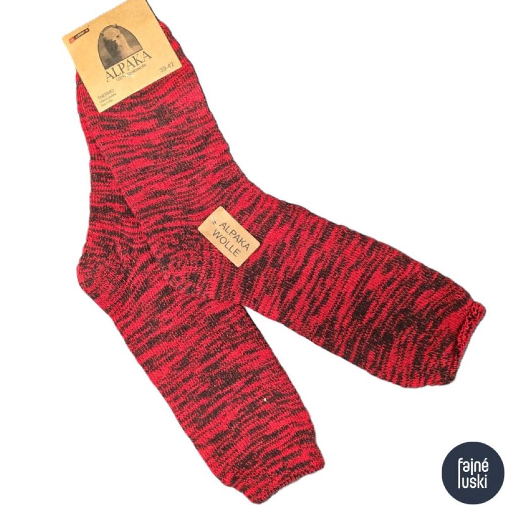 Dámské vlněné ponožky ALPACA 39-42 červená