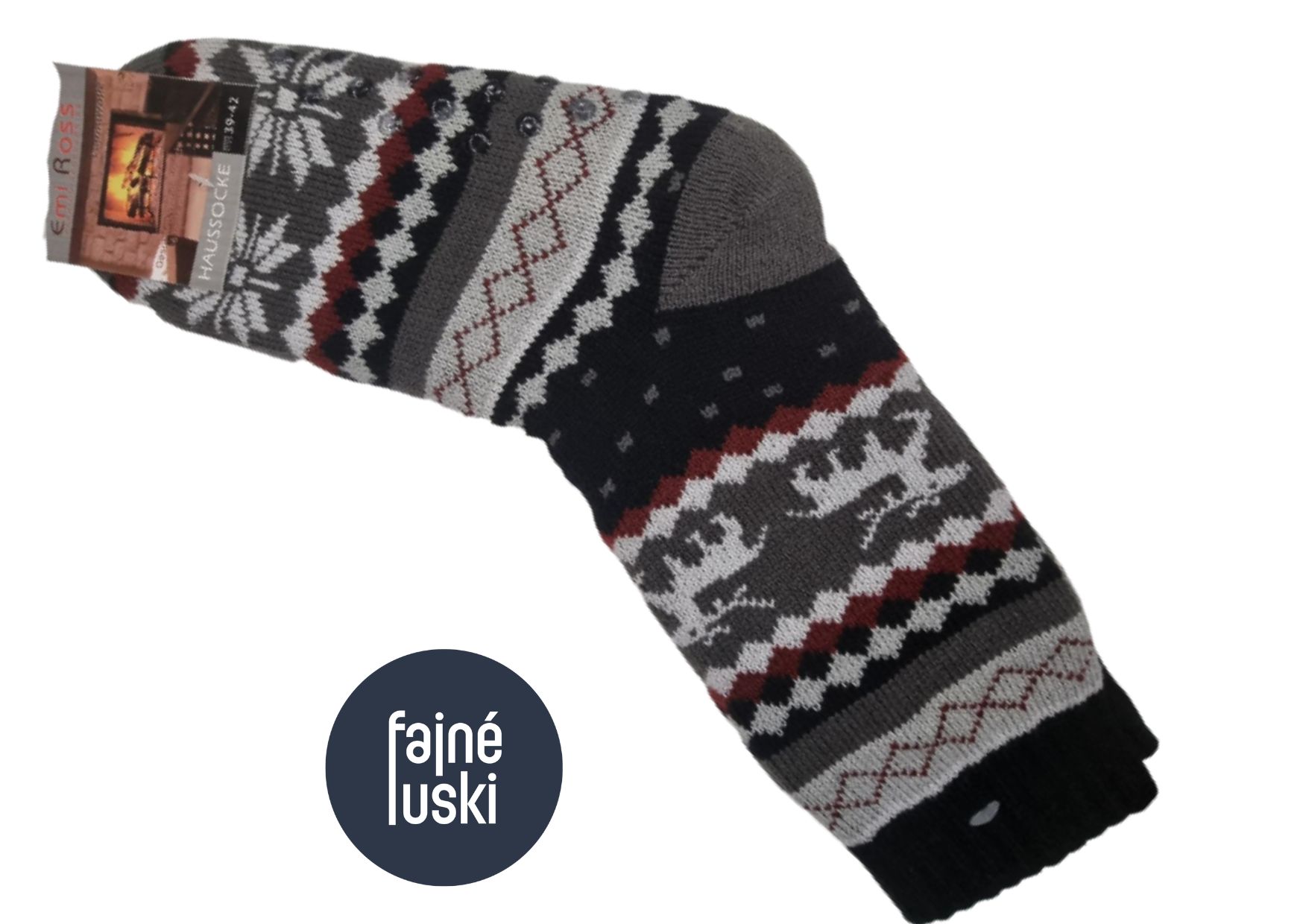 Pánské teplé ponožky na spaní, na doma 39-42 černá