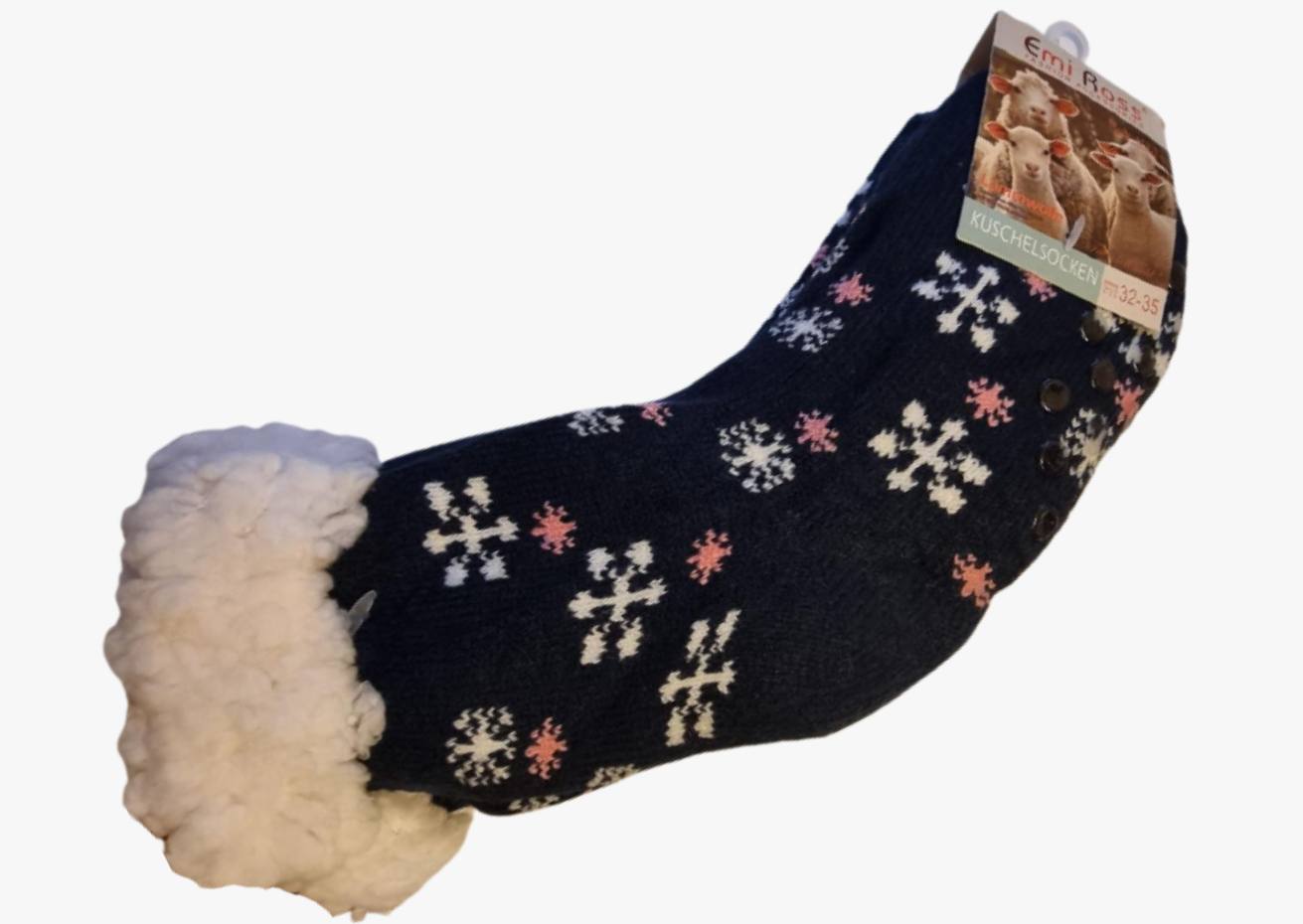 Dětské teplé ponožky s kožíškem zvířátka 32-35 č.6