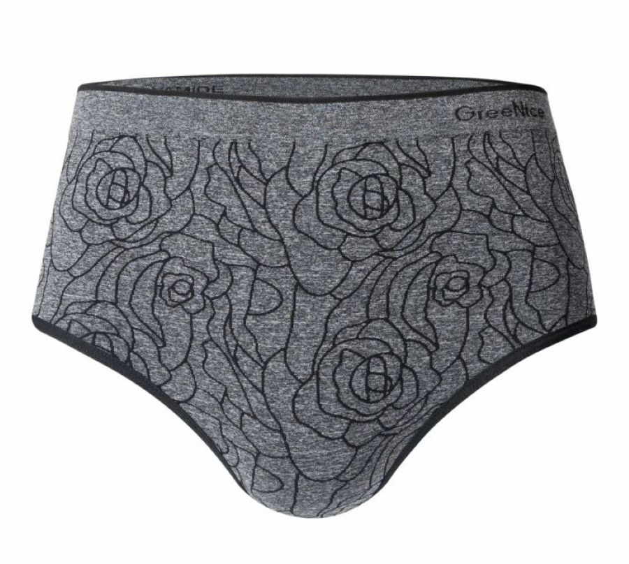 Bezešvé vysoké kalhotky Greenice-3945 2XL/3XL tmavě šedá