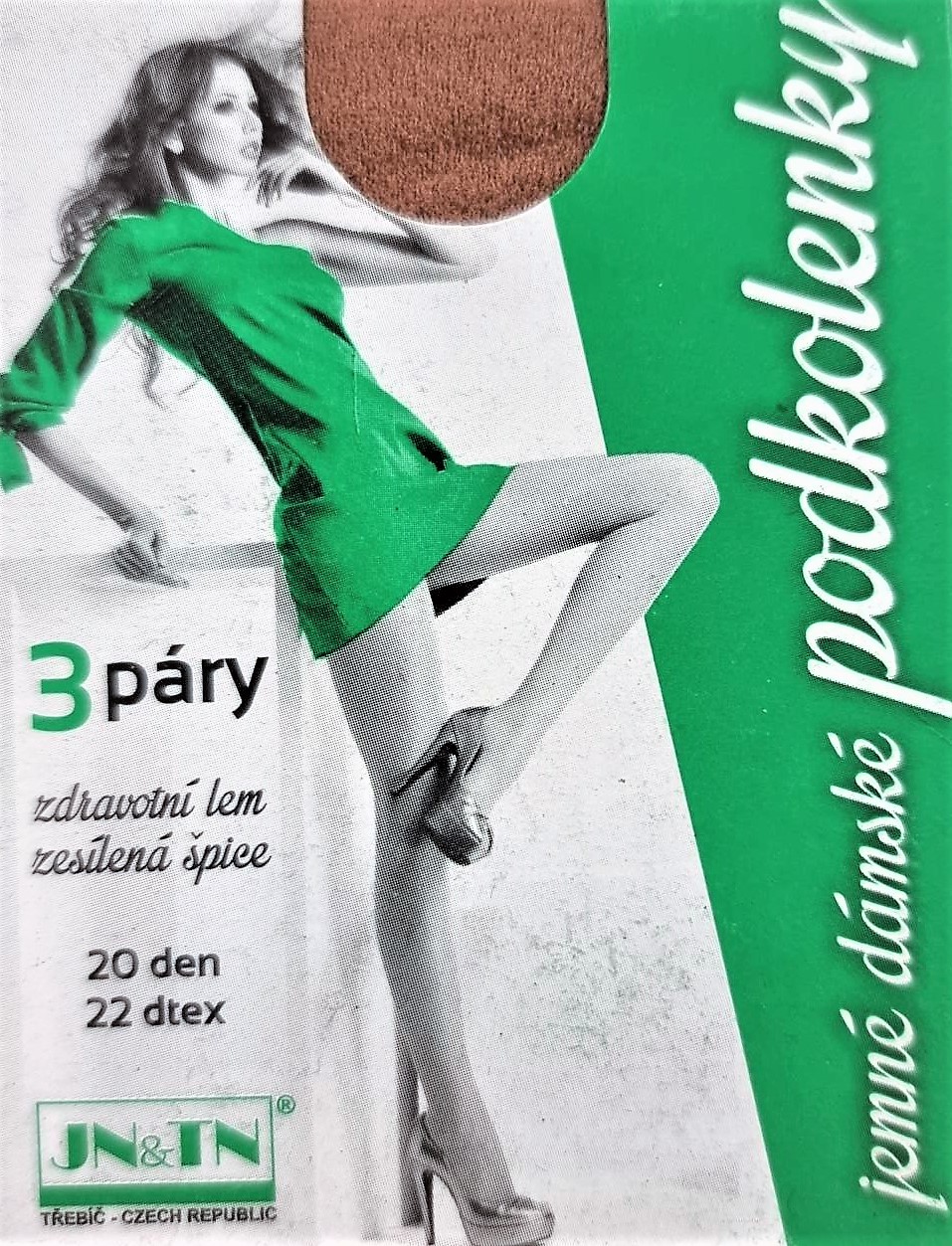 Punčochové podkolenky 3páry zdravotní lém