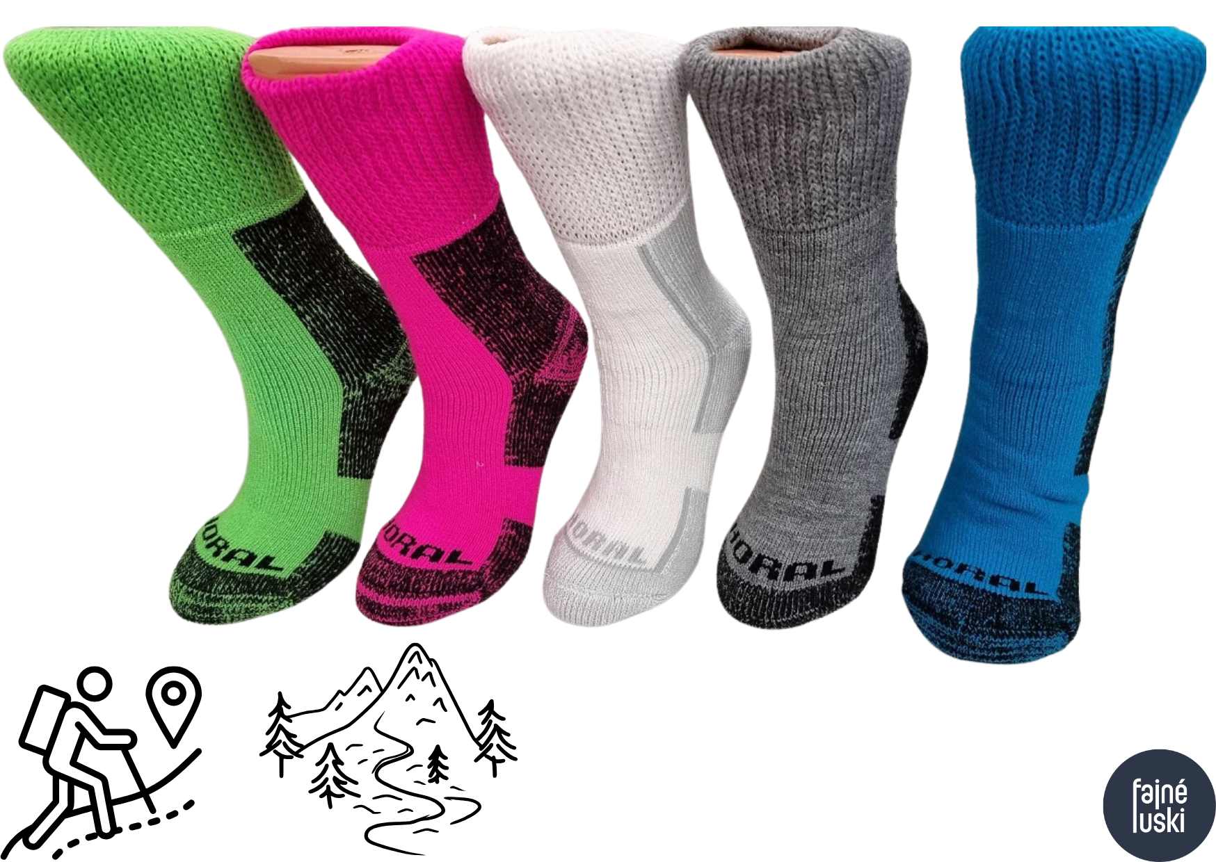 Termo ponožky Horal vhodné pro turistiku zelená 45-50 