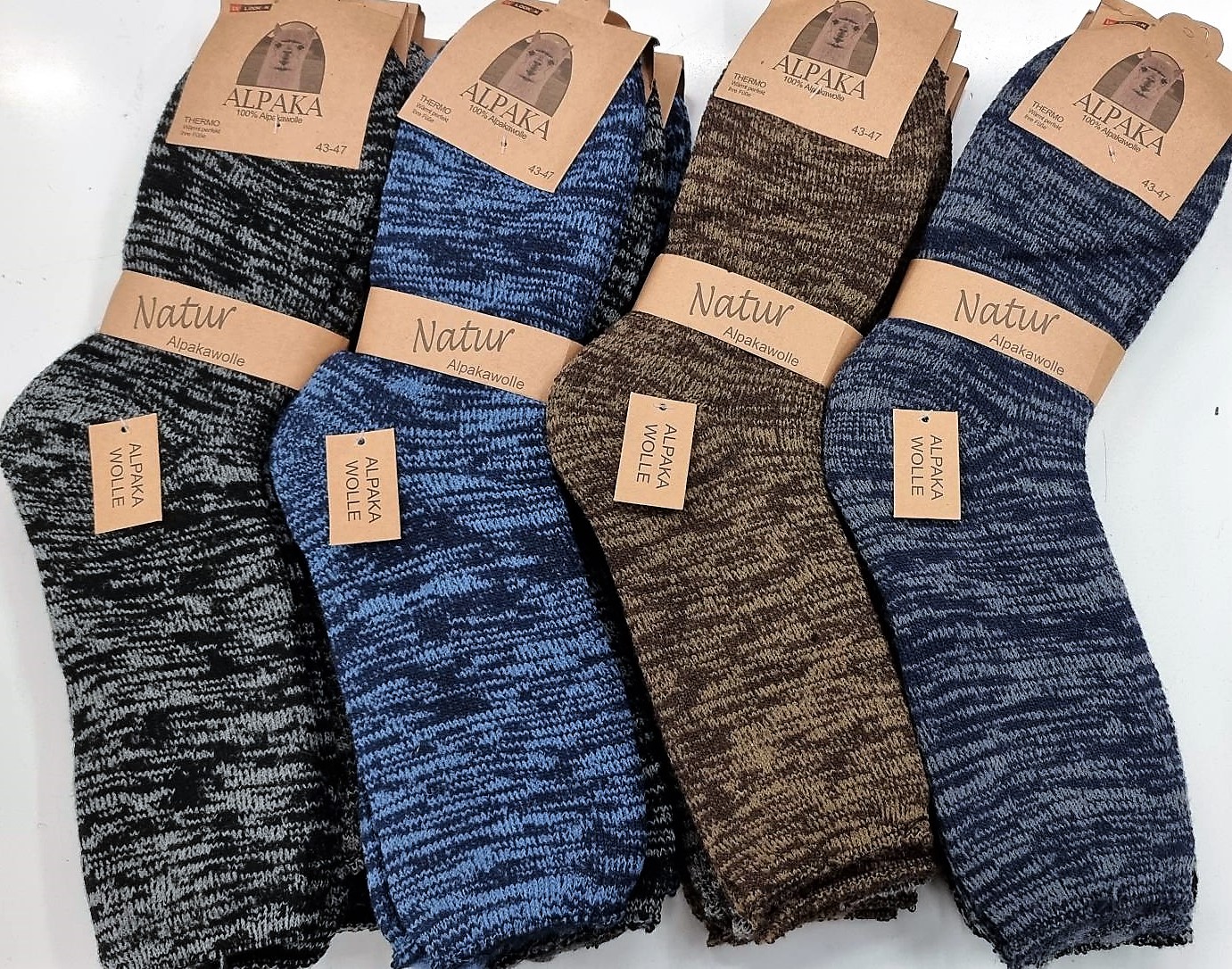 Pánské vlněné ponožky ALPACA 39-43 tmavě modrá
