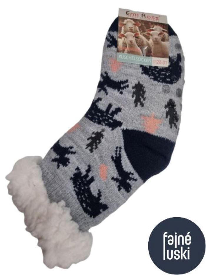 Dětské teplé ponožky s kožíškem