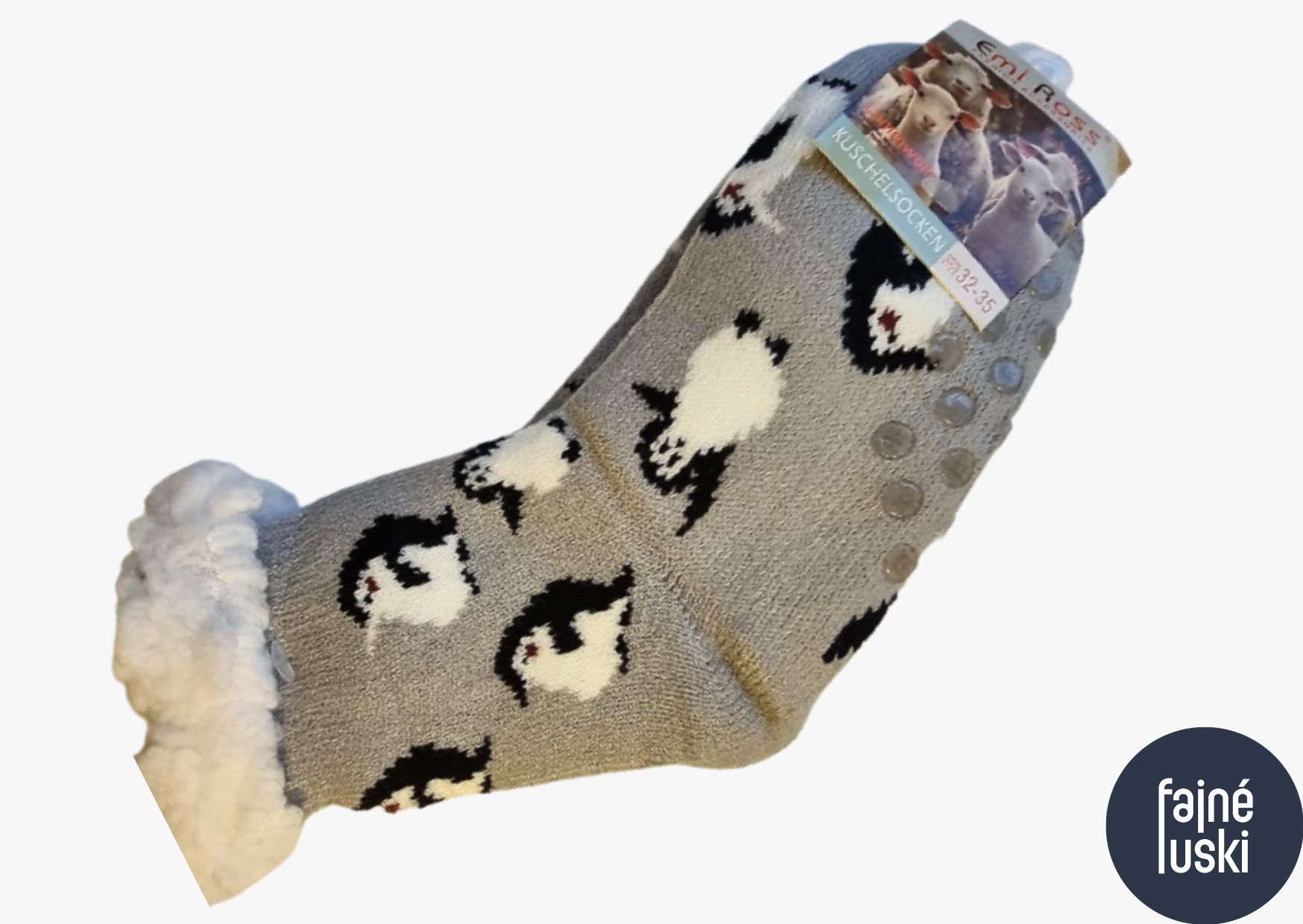 Dětské teplé ponožky s kožíškem zvířátka 28-31 č.6