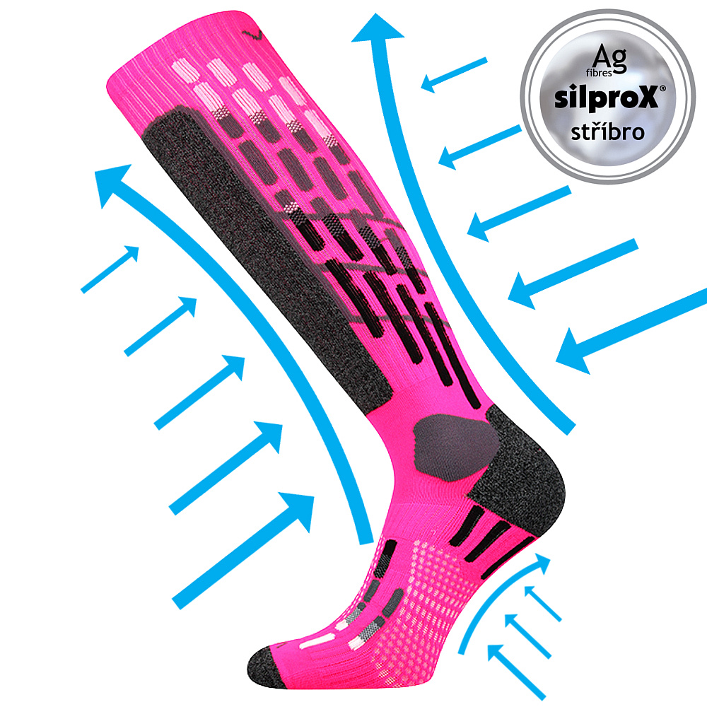 VoXX kompresní podkolenky Vxpres neon tyrkys 43-46