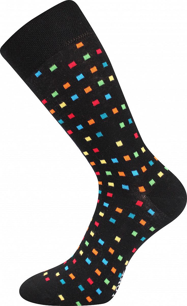 DIKARUS klasické bavlněné vzorované ponožky Lonka - KOSTKY 3 páry 47-50