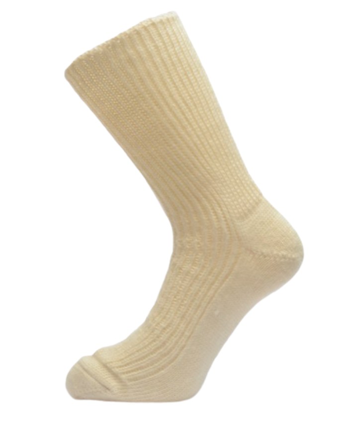 Vlněné zdravotní teplé ponožky bez gumiček 44-45 tmavý melír