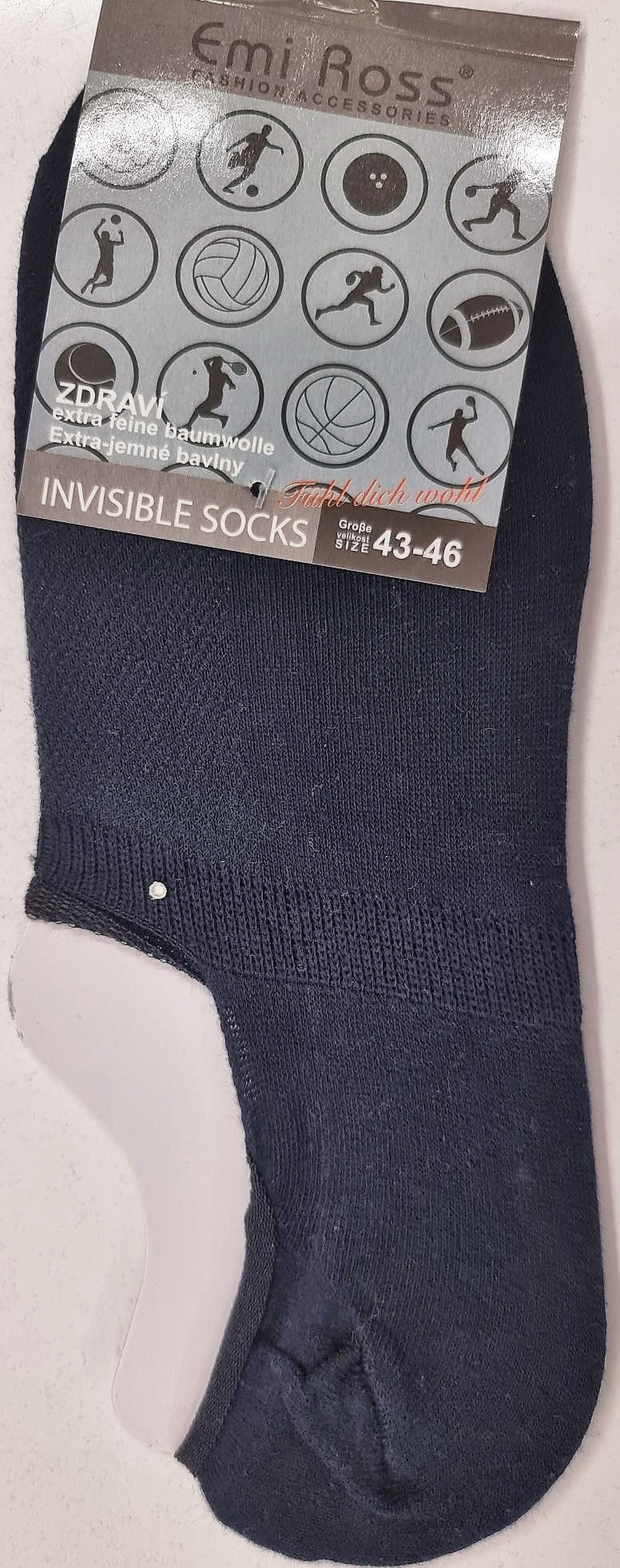 Neviditelné pánské ponožky sada 3 páry 39-42