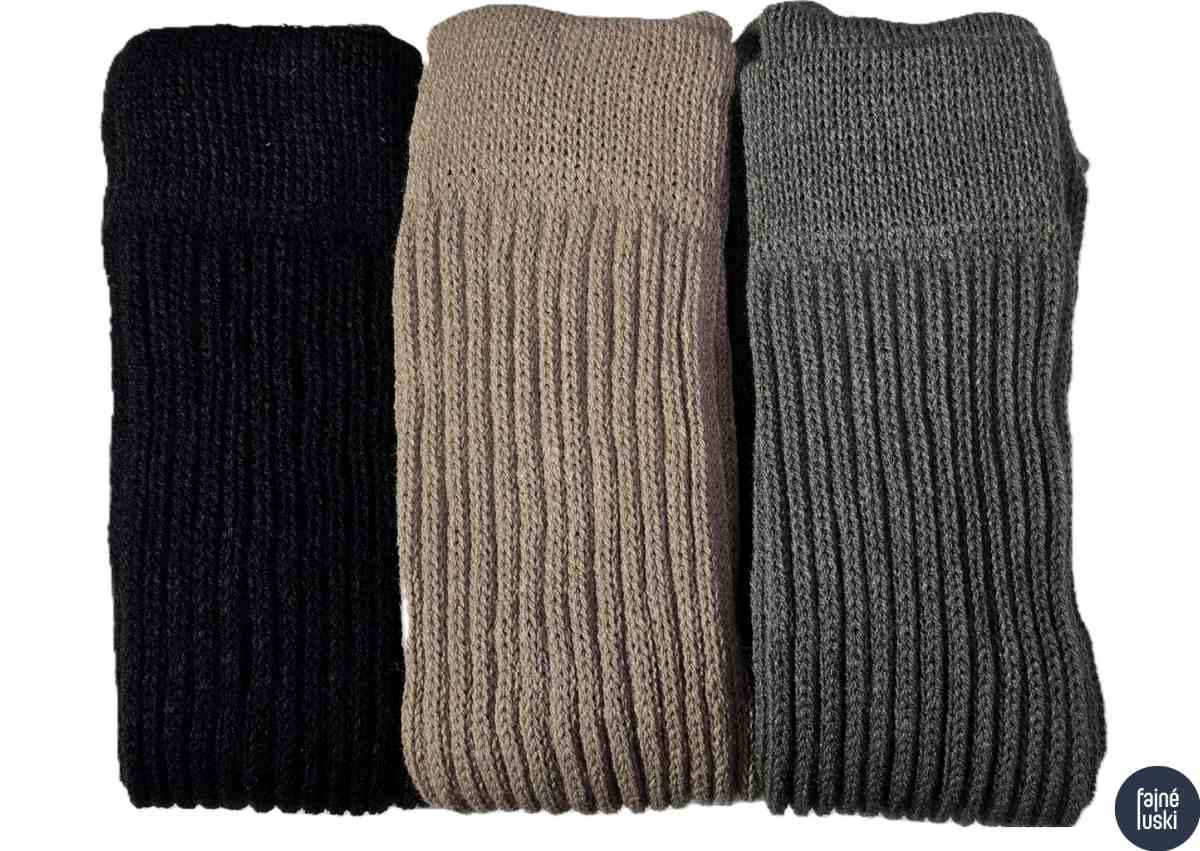 Pánské nadkolenky teplé 43-43 černá