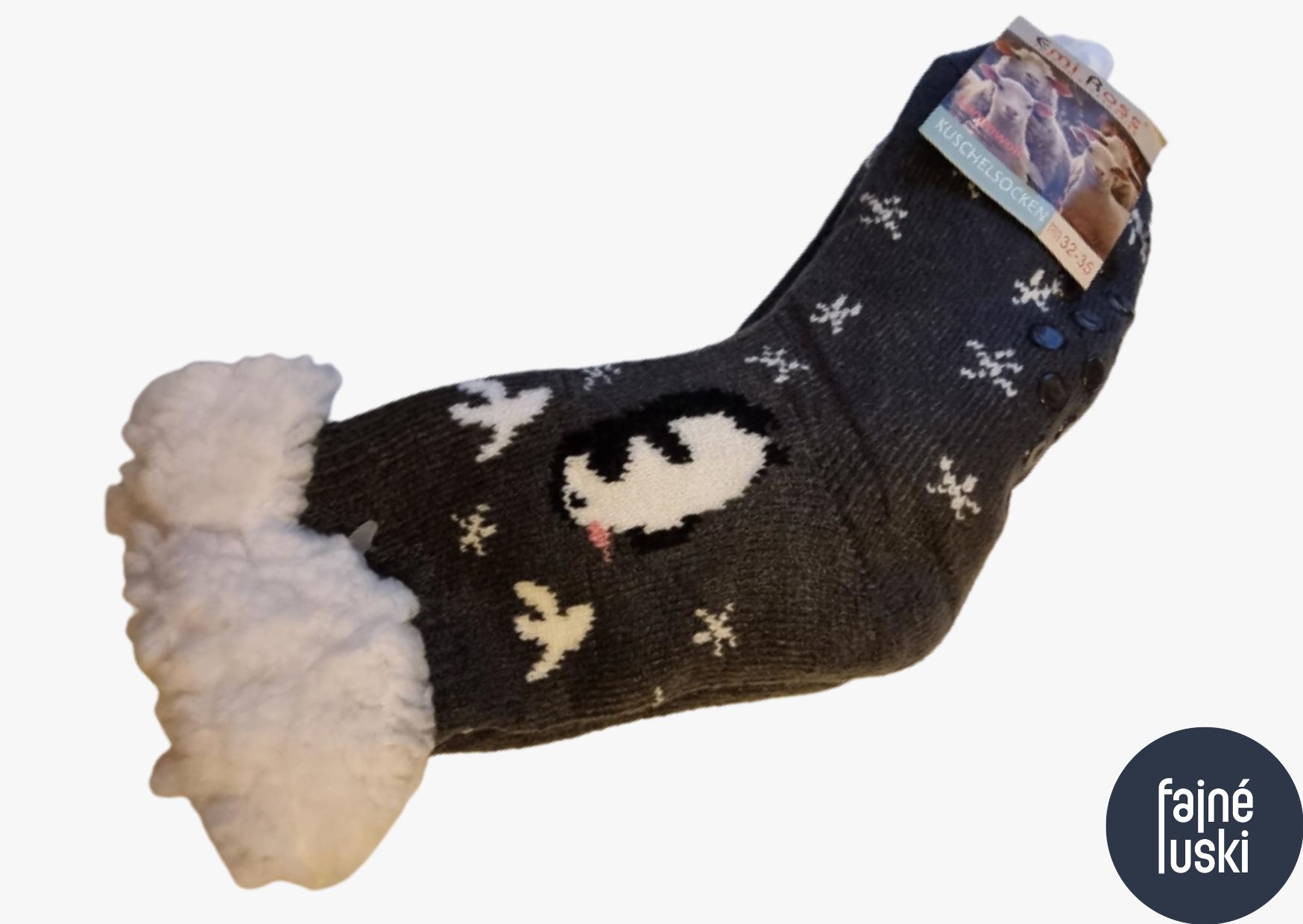 Dětské teplé ponožky s kožíškem zvířátka 28-31 č.6