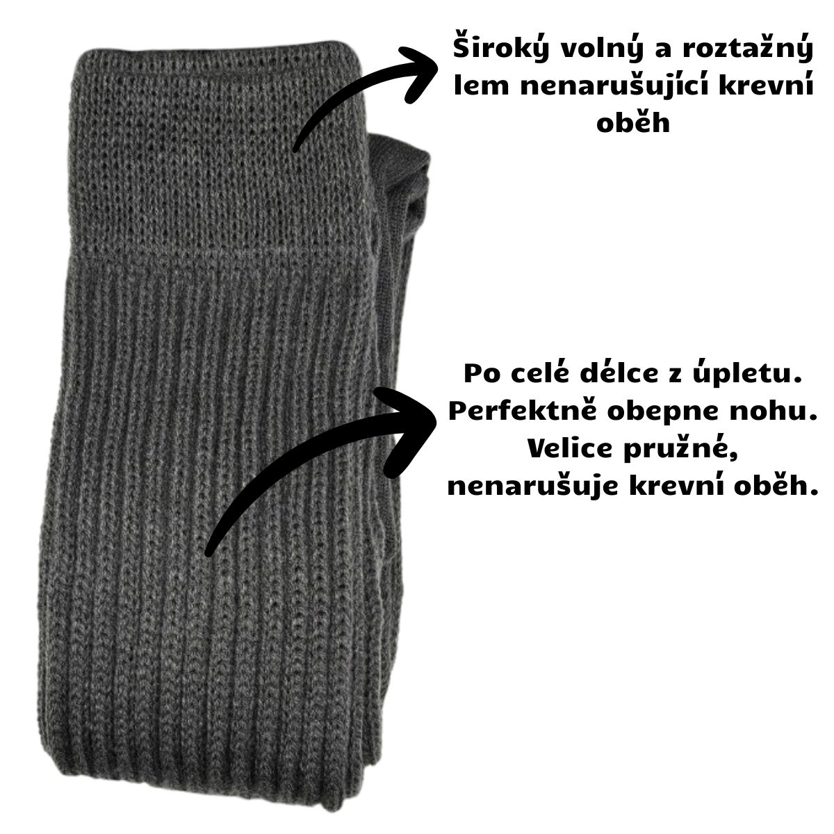 Pánské nadkolenky teplé 43-43 černá