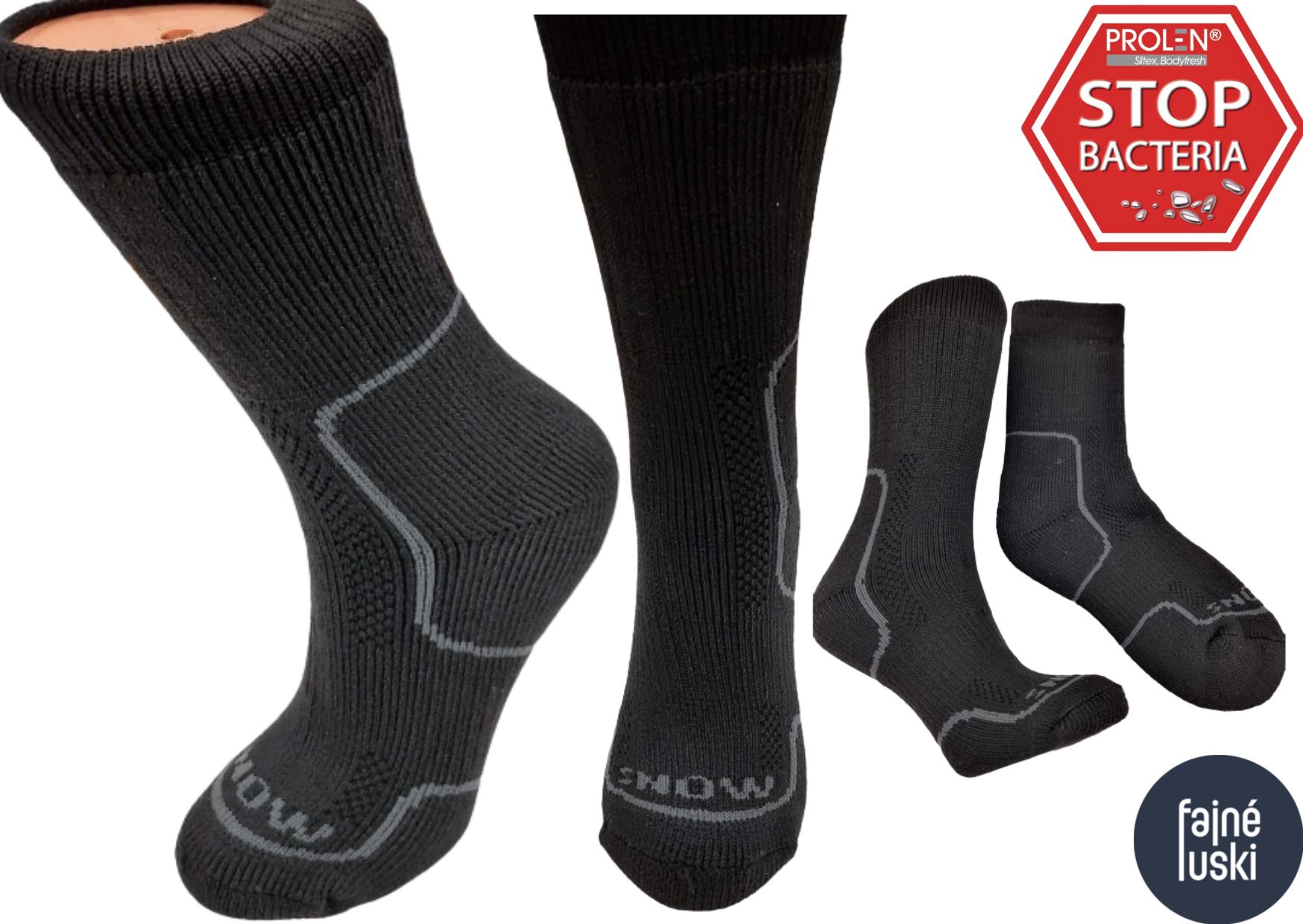 Termo ponožky pro vysokou zátěž 48-50 modrý pruh