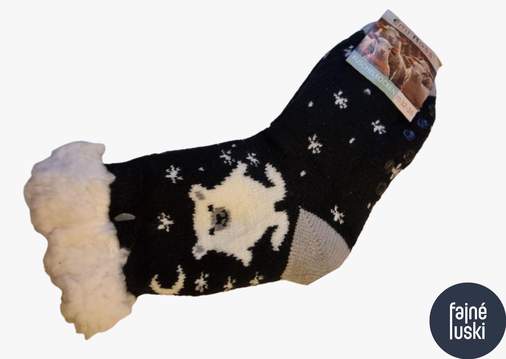 Dětské teplé ponožky s kožíškem zvířátka 28-31 č.6