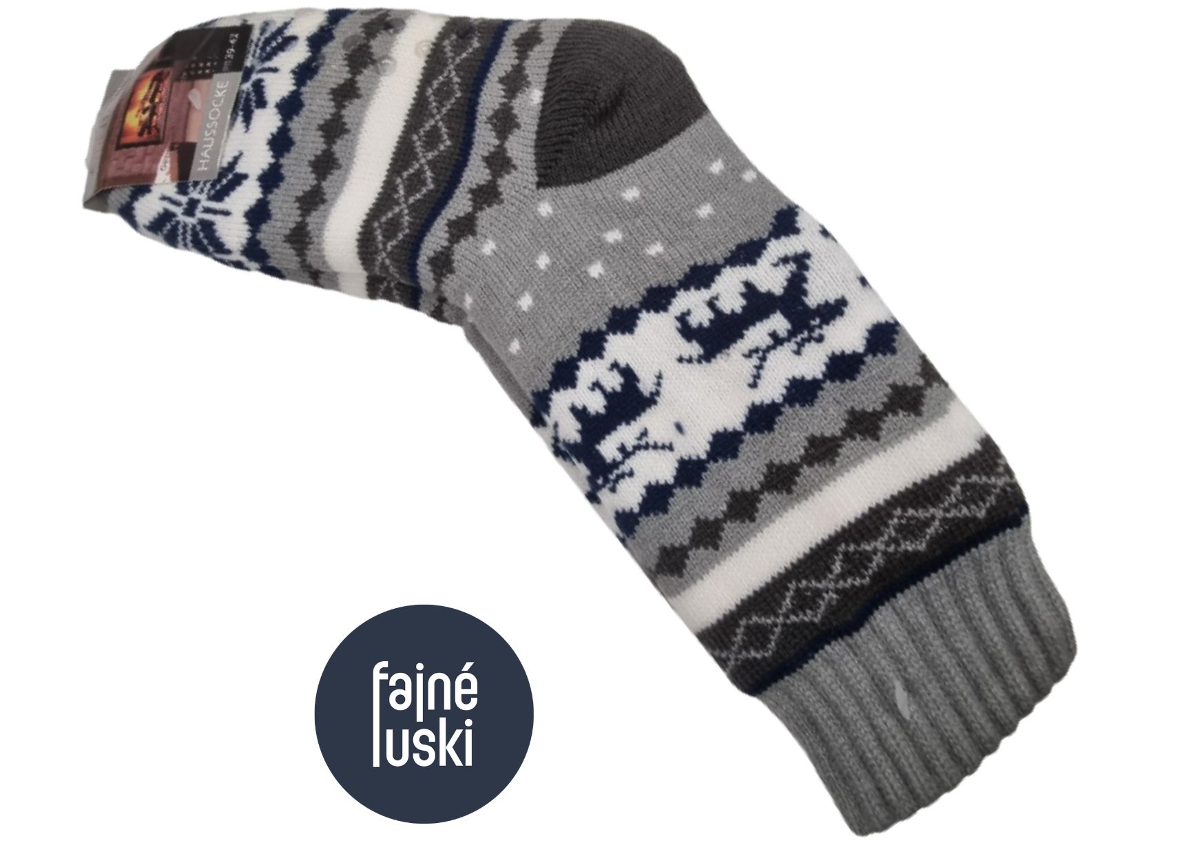 Pánské teplé ponožky na spaní, na doma 39-42 modrá