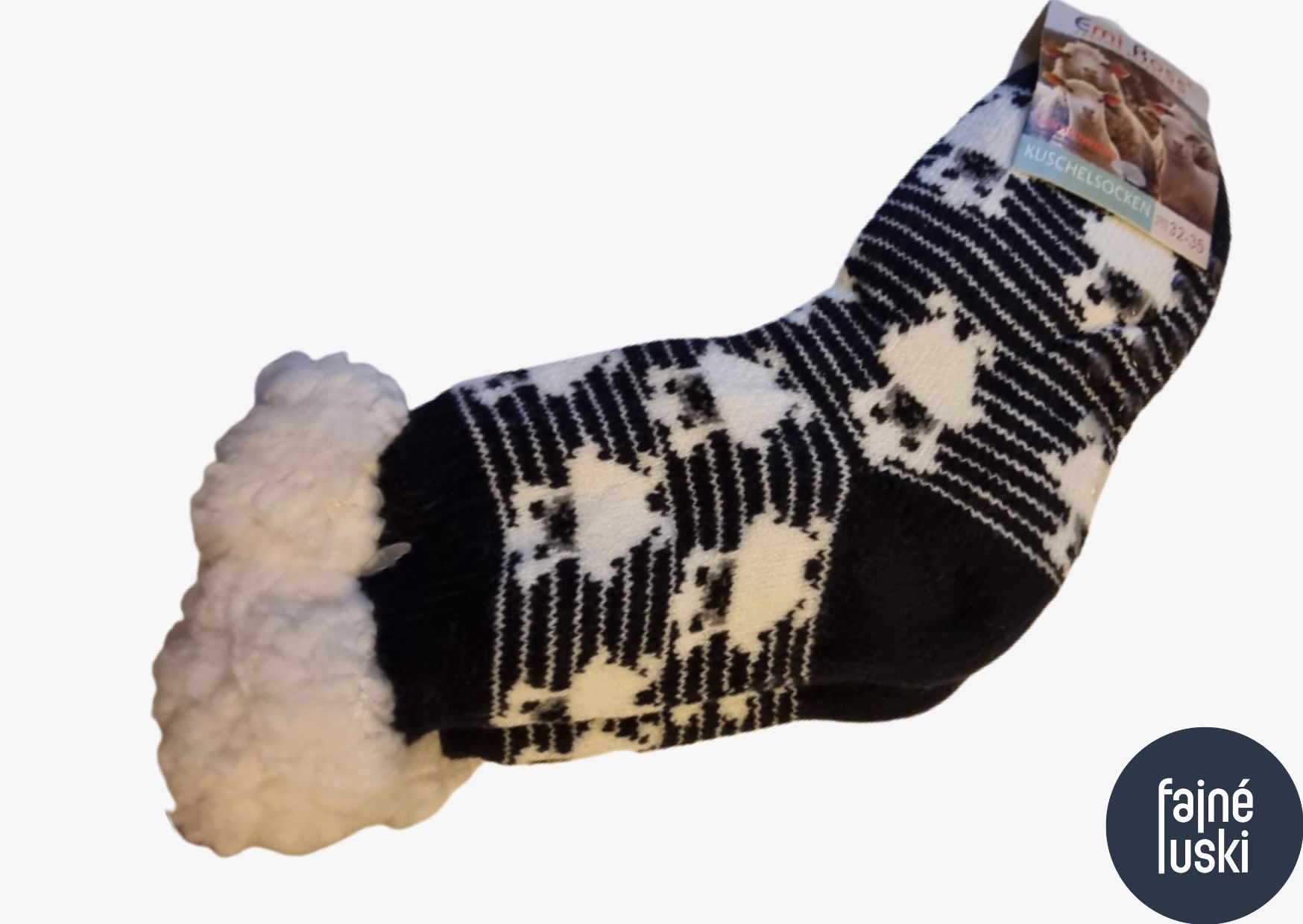 Dětské teplé ponožky s kožíškem zvířátka 28-31 č.6