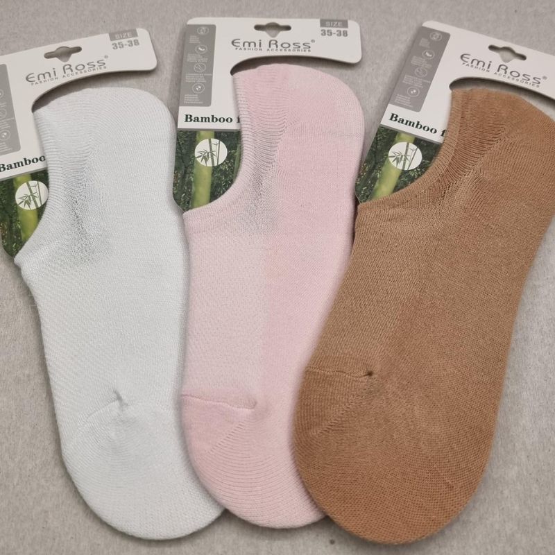 Bambusové neviditelné ponožky do tenisek 35-40 starorůžová