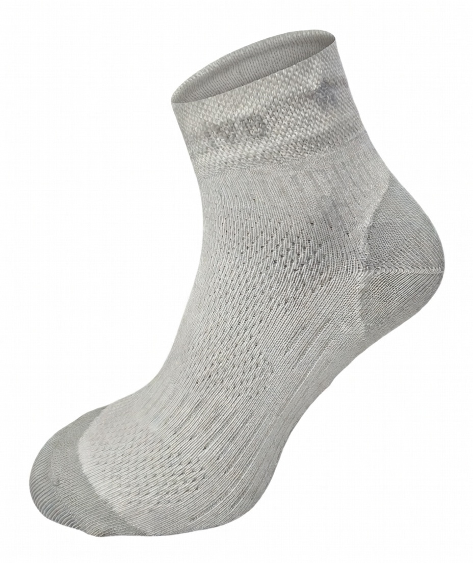 Bavlněné kotníkové sportovní elastické ponožky antibakteriální A43 45-47 šedá 
