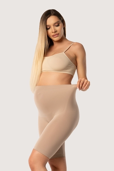 Těhotenské legíny BELLA MAMA krátké S/M černá